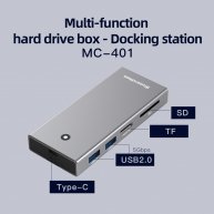 MC401 SSD Case + USB2.0/TF/SD Docking Station