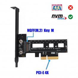 Adapter M.2 NGFF NVME SSD to PCI-E x4 Host with Heatsink