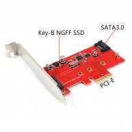Adapter M.2 NGFF & SATA Male 7pin to PCI-E 4X