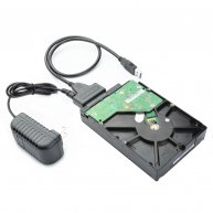 Adapter 7+15pin SATA to USB3.0 with 12V/2A Power Supply